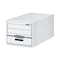 Bankers Box File Boxes, Corrugated Cardboard Body; Steel Frame, 16.75" W, 25.5" D, 11.5" H, Pull Drawer Closure 00722 - alternate 2